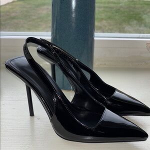 Elegant Black Slingback Heels